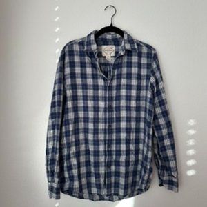 Blue & White Plaid Flannel